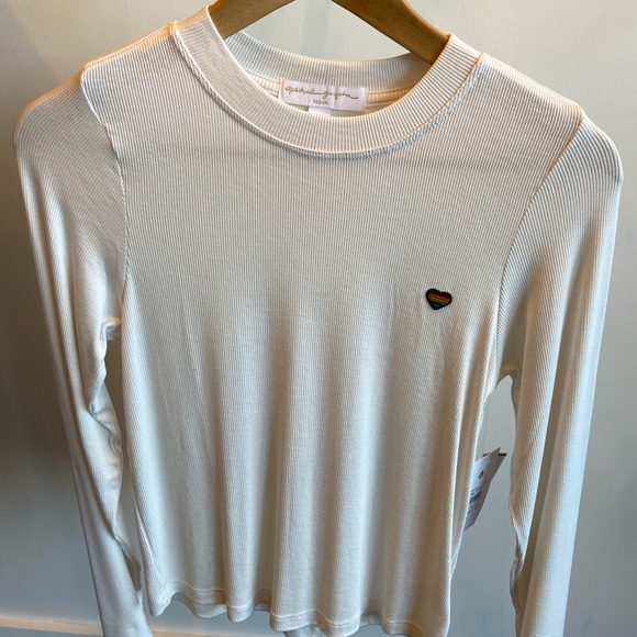 Heart Long Sleeve Rib Tee - Picture 1 of 4